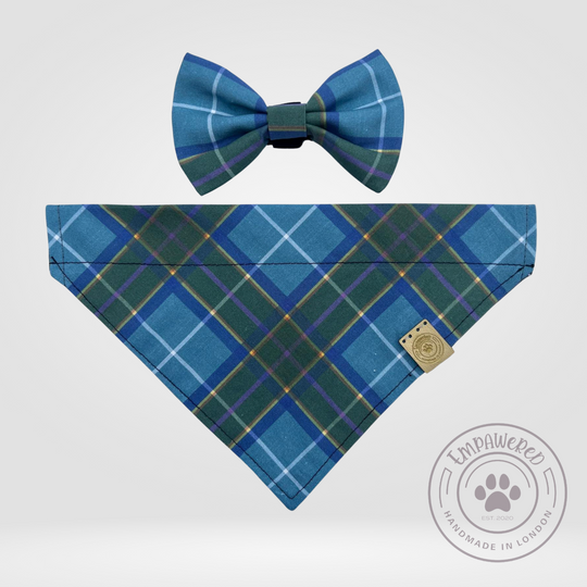 Isle of Man Tartan Pets Neck Accessories | Pets Bandana | Bowties and Ties