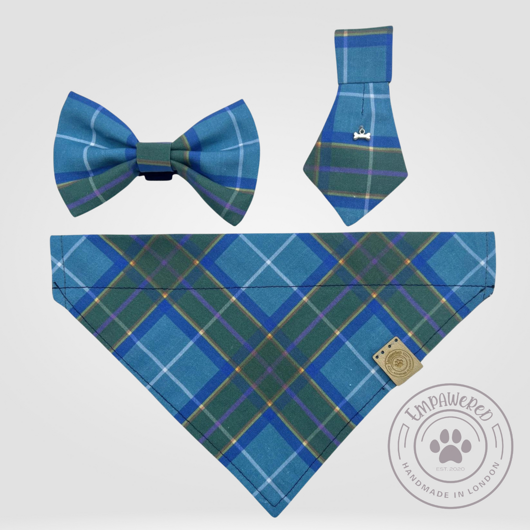 Isle of Man Tartan Pets Neck Accessories | Pets Bandana | Bowties and Ties